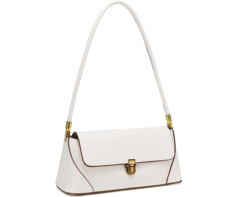 WSRYDJDL Shoulder Bags for Women Vintage Handbag Retro Classic Small Purse Cute Hobo Tote Handbag Mini Clutch Purse (White) - Image 3